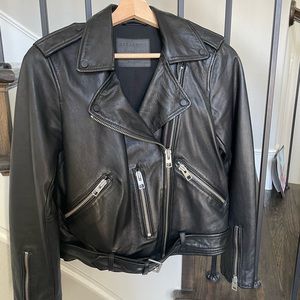 PRISTINE AllSaints Balfern leather jacket